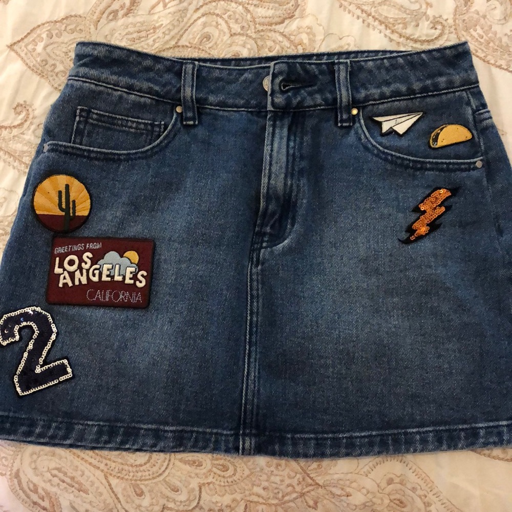 pac sun sz 25 jean skirt